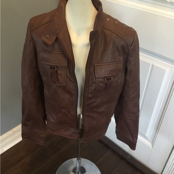 Kenneth Cole Leather Jacket - Picture 3 of 7